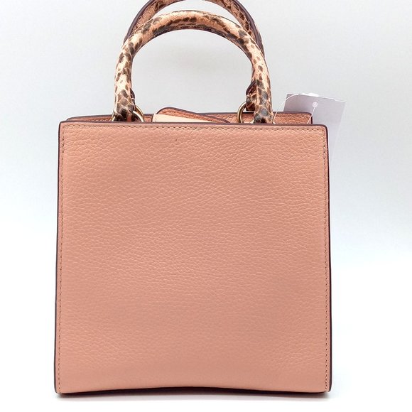 NWT Coach Pink Shell Pepper Leather Crossbody Satchel Bag Snake Embossed C6779 - Picture 3 of 16